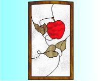 (image for) Kitchen cabinet stained glass pattern 1