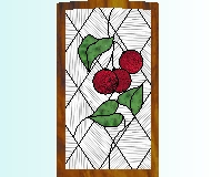 (image for) Kitchen cabinet stained glass pattern 10