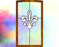(image for) Kitchen cabinet stained glass pattern 11