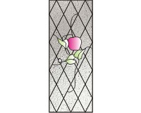 (image for) Kitchen cabinet stained glass pattern apple and diamonds