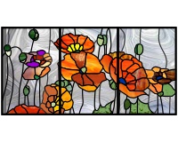 (image for) California poppies three panel