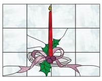 (image for) Candle and holly horizontal