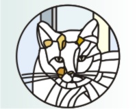 (image for) Cat (custom stained glass pattern)