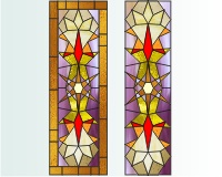 (image for) Christmas 4,5,6, 8 pointed stars tall both border no border