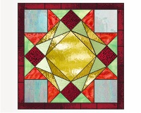 (image for) Christmas quilt square and octagonal star 1