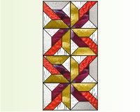 (image for) Christmas quilt twister star 1