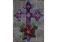 (image for) Cross made with 1 inch squares