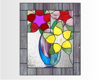 (image for) Contemporary pot and flowers 2