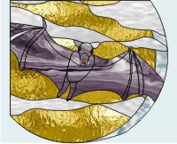 Window corners - bat and moon (image for) Window corners - bat and moon