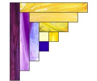 (image for) Window corners - log cabin quilt