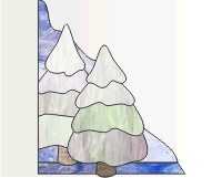 (image for) Window corners - winter trees bottom corners