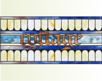 (image for) Cottage word as a stained glass border