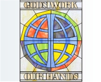 (image for) CROSS - evangelical logo god's work our hands var 1