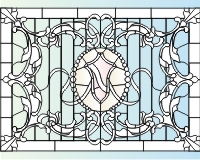 Curved window with crest medium difficulty (image for) Curved window with crest medium difficulty