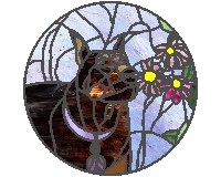 (image for) Doberman flower round pattern memorial