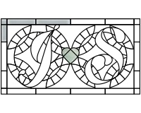 (image for) Double wedding ring J S heart and bevel border