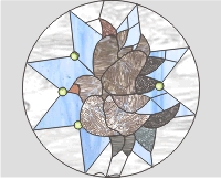 (image for) Dove stained glass pattern