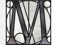 drafting style alphabet font stained glass pattern