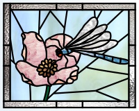 (image for) Dragonfly and flower 2