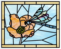 (image for) Dragonfly and flower 4