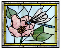 (image for) Dragonfly and flower 5