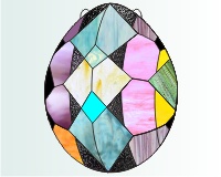 (image for) Easter egg pysanky stained glass suncatcher