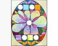 (image for) Easy stained glass easter egg pattern 1