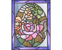(image for) Easy stained glass easter egg pattern 10