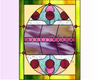 (image for) Easy stained glass easter egg pattern 4