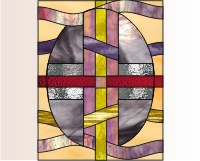(image for) Easy stained glass easter egg pattern 5
