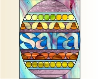 (image for) Easy stained glass easter egg pattern 7