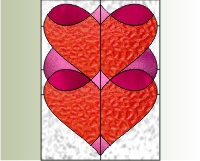 (image for) Easy stained glass hearts