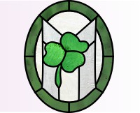 (image for) Easy oval alphabet "M" shamrock 1