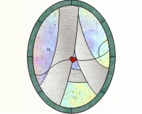 oval alphabet stained glass pattern letter custom