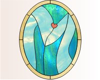 (image for) Easy oval alphabet "M" var 1