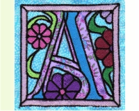 (image for) Ornamental English "A" applique