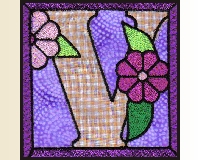 (image for) Ornamental English "V" applique