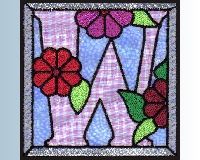 (image for) Ornamental English "W" applique