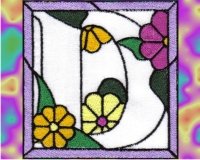 (image for) Ornamental English "D" embroidery