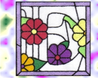 (image for) Ornamental English "E" embroidery