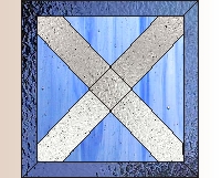 (image for) Scottish flag stained glass pattern