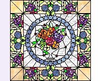(image for) Floral squares 4A