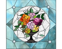 (image for) Floral squares 4C