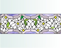 (image for) Flowers and jewels transom