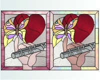 Flute heart butterfly (image for) Flute heart butterfly