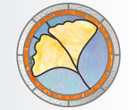 (image for) Ginko biloba leaf (round)