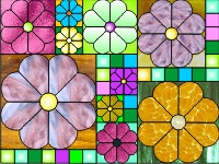 (image for) Octagonal floral (glassquiltz and glass quilt 1)