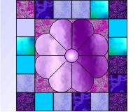 (image for) Simple octagonal flower suncatcher