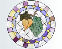 (image for) Grapes leaf and border