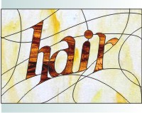 (image for) Hair stained glass pattern for a salon